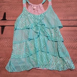 M Jolt Teal/Gray Top